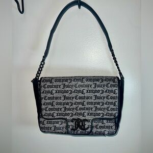 Juicy Couture Black Grey Brighter Than A Diamond Shoulder Bag NWOT